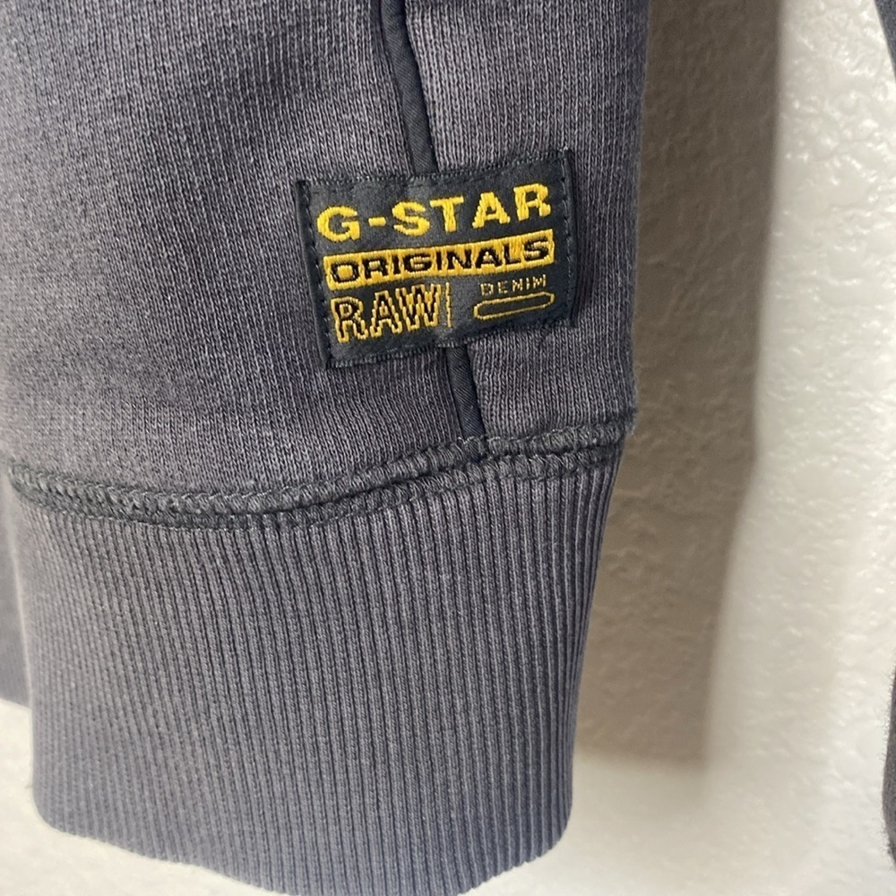 G STAR RAW Full Zip Gray Hoodie Size M - Picture 3 of 9